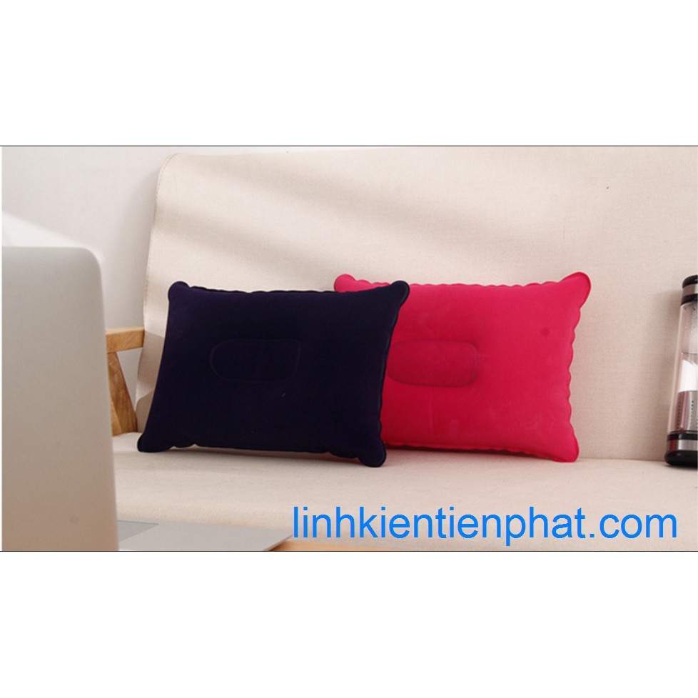 Combo 2 Gối Hơi Du Lịch Vuông Tiện Dụng 24x34cm Size M