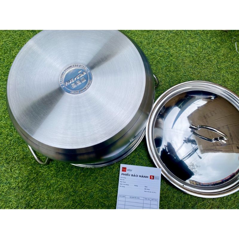 Nồi Luộc Gà 3 Đáy Inox 430 dày dặn Fivestar 26/28/30/32/36CM đun mọi loại bếp