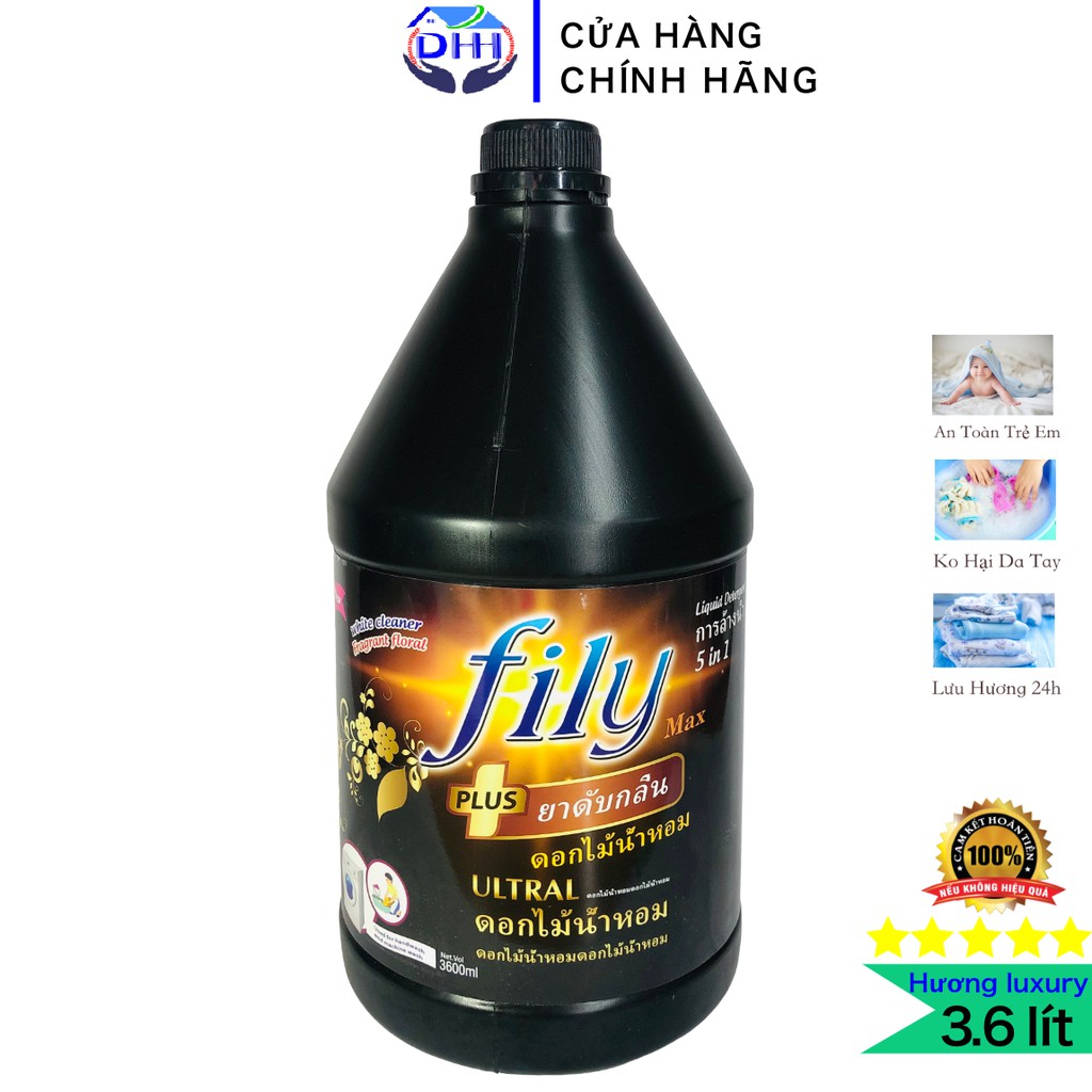 Nước giặt xả Thái Lan Hương Luxyry FILY đen 3.6 lít