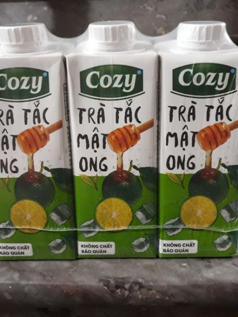 Trà cozy lốc 4 hộp các vị: trà đào xả , trà tắc mật ong , trà vải