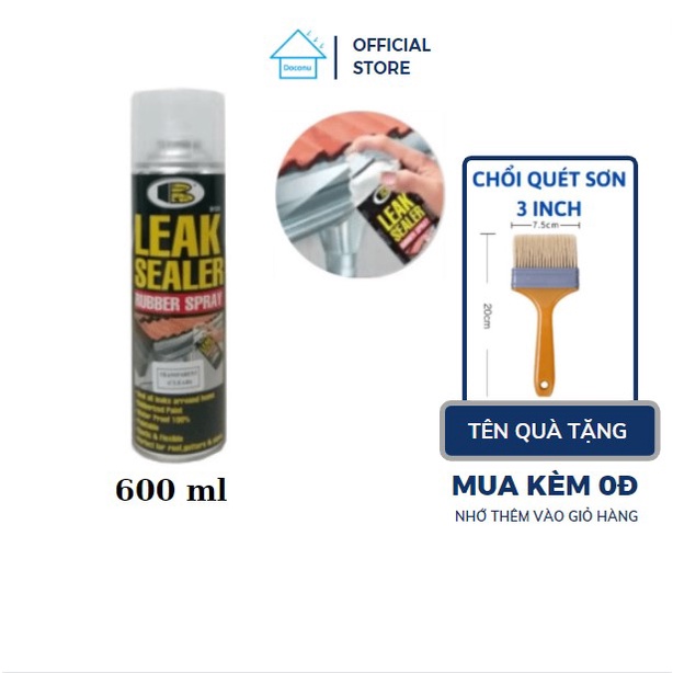 chai xịt chống thấm chống dột leak sealer 125B DOCONU đa năng chính hãng. [CAM KẾT BẢO HÀNH 1 ĐỔI 1]