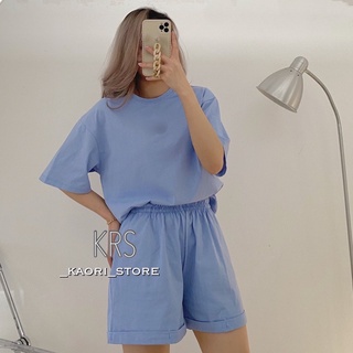 Set bộ thể thao nữ quần đùi đẹp form rộng mát