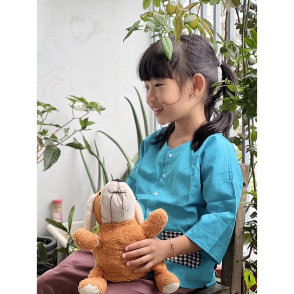 Bà Ba Bé Trai Bé Gái Xanh Dương Mới 2023