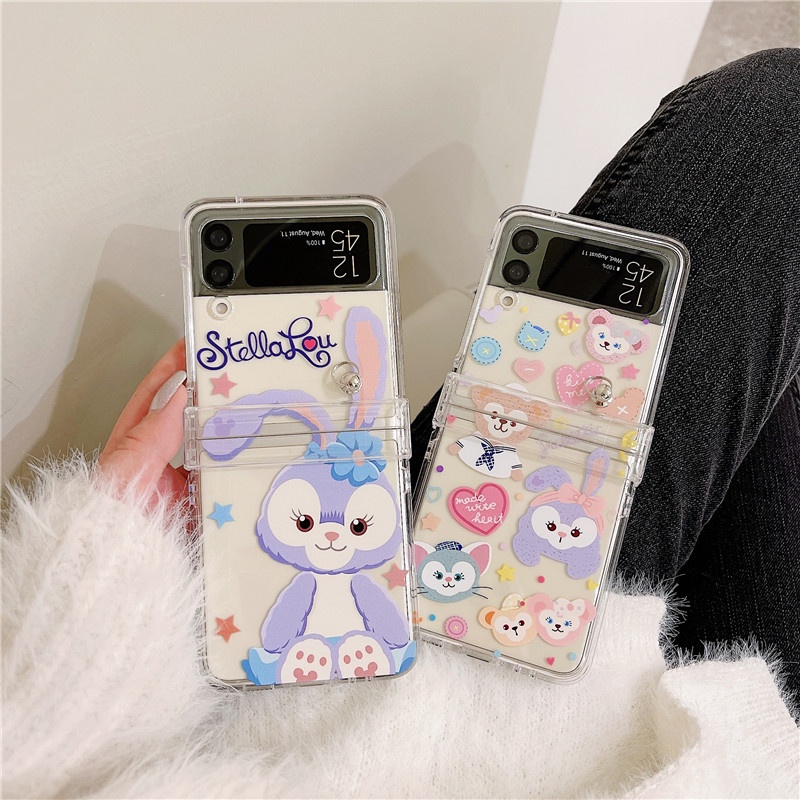 Ốp lưng samsung galaxy z flip 5 full cover stellalou pc hard case z flip 4 z flip 3 chống sốc điện thoại trong suốt sáng tạo ốp lưng mới