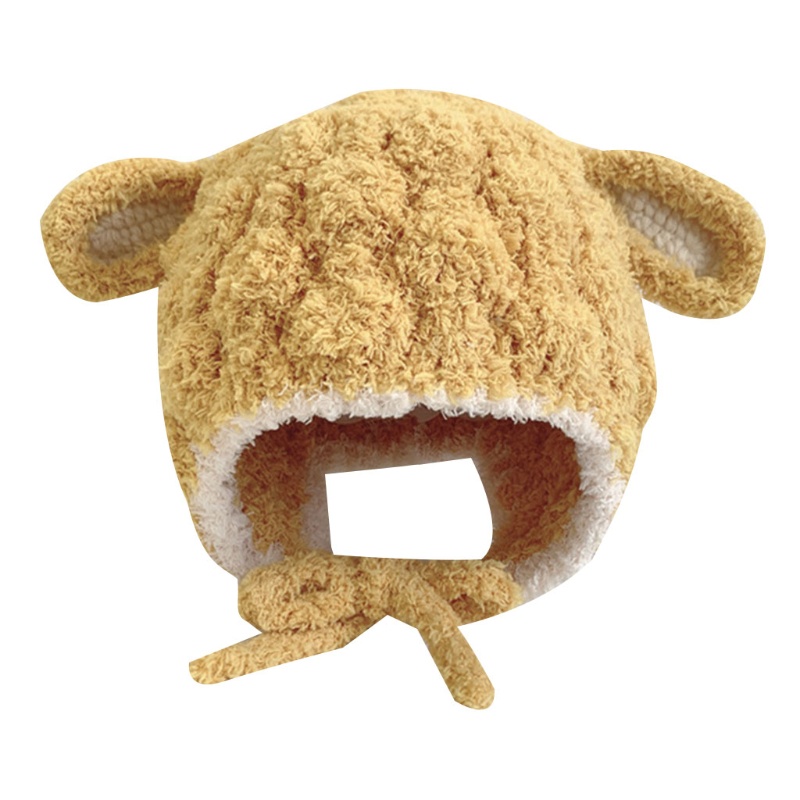 Mũ Beanie Vải Bông Dày Mềm Mại Giữ Ấm Tai Dễ Thương Cho Bé Sơ Sinh