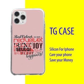 Vỏ ốp IP RED Velvet màu hồng TG CASE dẻo, chống sốc IPhone 5 6 7 8 Plus X Xmas 11 12 Pro Mini HQUPOD0218