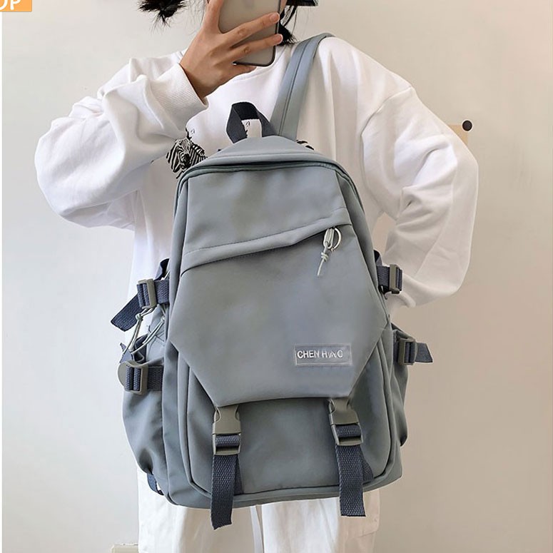 Balo - cặp sách Ulzzang Basic Chenhao đi học, đi làm, du lịch, đựng laptop B0165 Unisex nam nữ phong cách thời trang