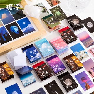 Cuốn 50 miếng sticker mẫu bầu trời rực rỡ