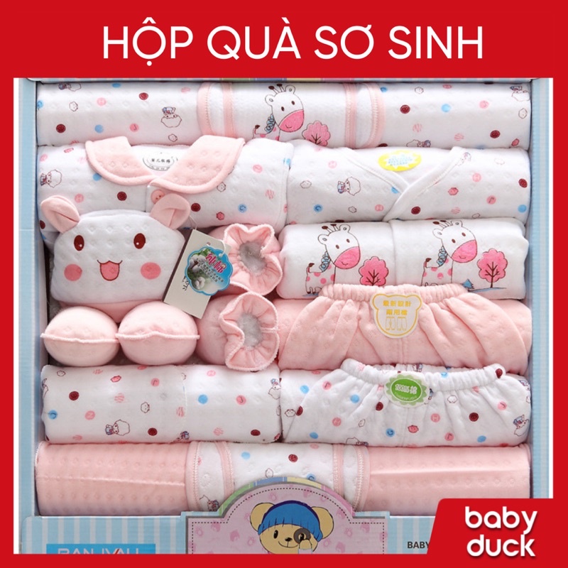 Set sơ sinh (LOẠI DÀY) cho bé 18 món, set quà tặng sơ sinh, quà tặng đầy tháng