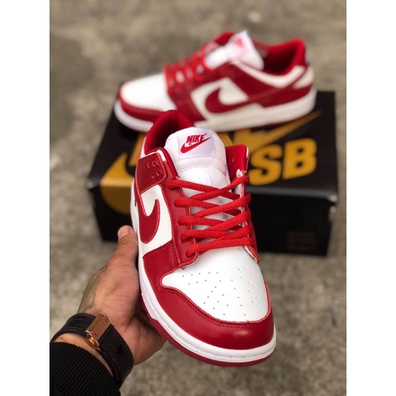 (full box + hình tự chụp ) giày thể thao sneaker nam nữ sb đỏ trắng