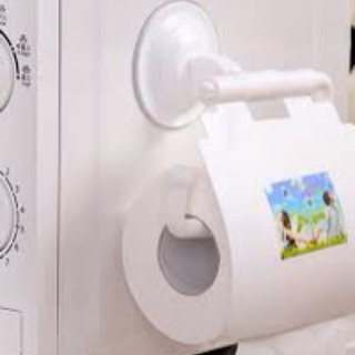 Kệ móc treo giấy vệ sinh hút chân không gắn tường