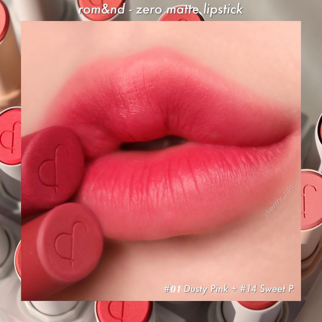 SON THỎI ROMAND ZERO MATTE LIPSTICK full bảng màu