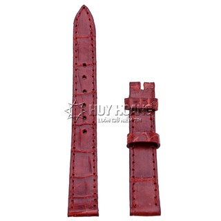 Dây đồng hồ da cá sấu size nhỏ màu nâu đỏ PH8227