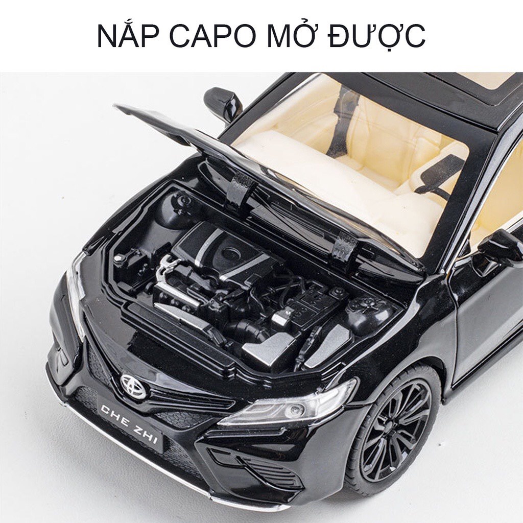 Mô hình Toyota Camry tỷ lệ 1:24 bằng hợp kim mở 4 cửa, cốp capo đèn và âm thanh