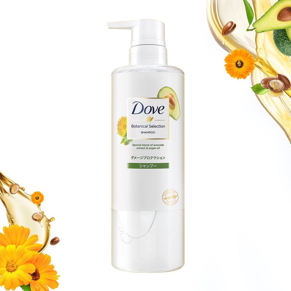 Dầu Gội Dove Botanical Selection Phục Hồi Hư Tổn Chiết Xuất Bơ &amp; Dầu Argan 500g