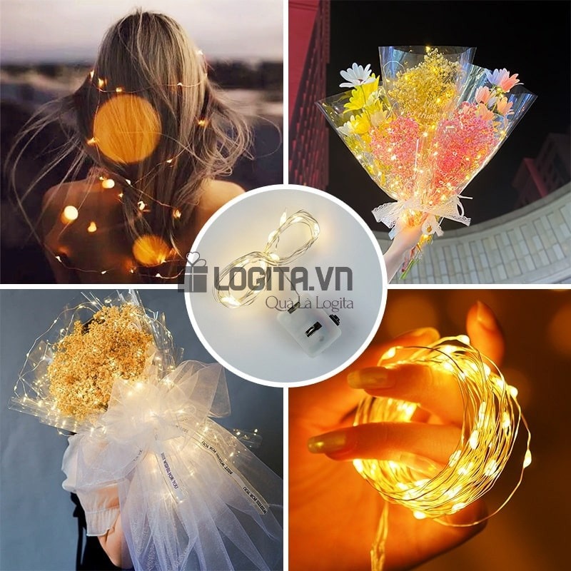 Dây đèn Led đom đóm Fairy Light 3 mét dùng pin AA