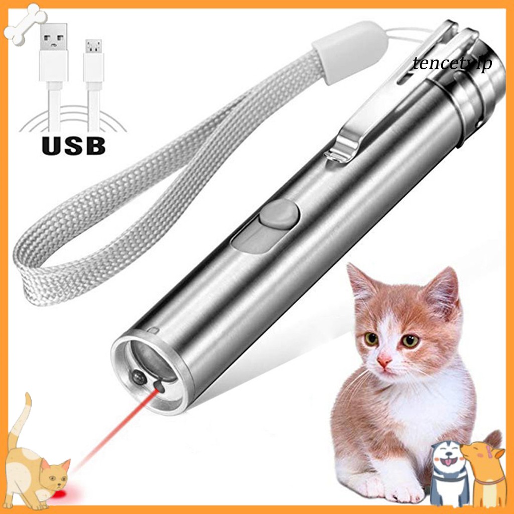Bút Trỏ Dạng Đèn Pin Với Cổng Sạc Usb 3 Trong 1 Dùng Tương Tác Với Thú Cưng Tiện Dụng