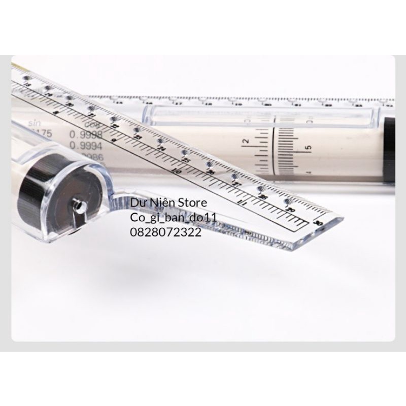 Thước Vẽ Kỹ Thuật Đa Năng Có Trục Lăn 30cm.