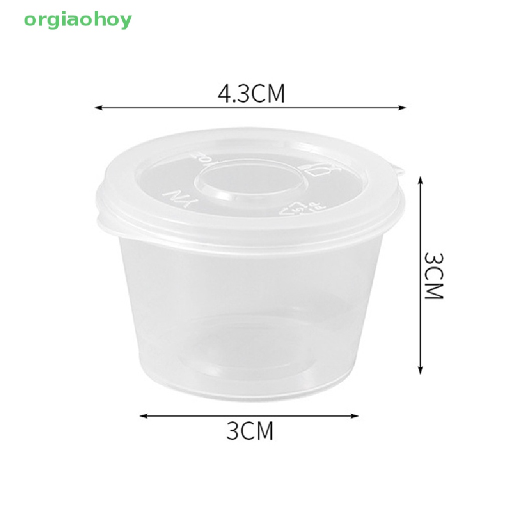 Bộ 50 Cốc Nhựa Đựng Nước Sốt 25ML Có Nắp Đậy Tiện Dụng