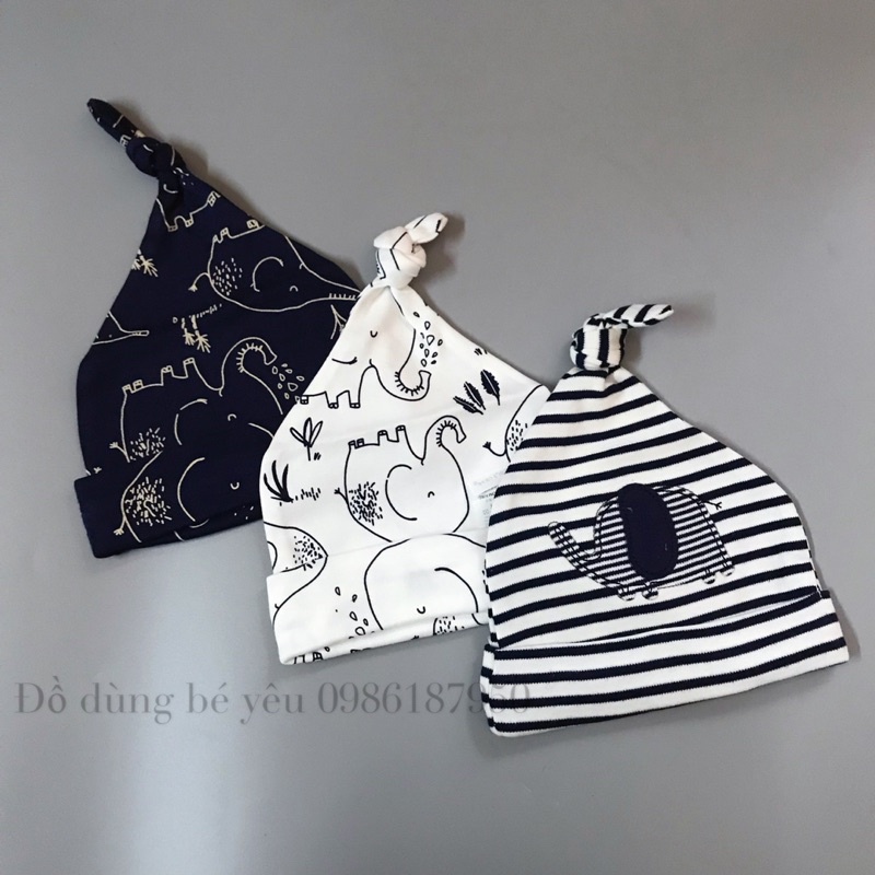 Mũ sơ sinh Momcare set 3 chiếc 2-6 tháng [ babyboo]