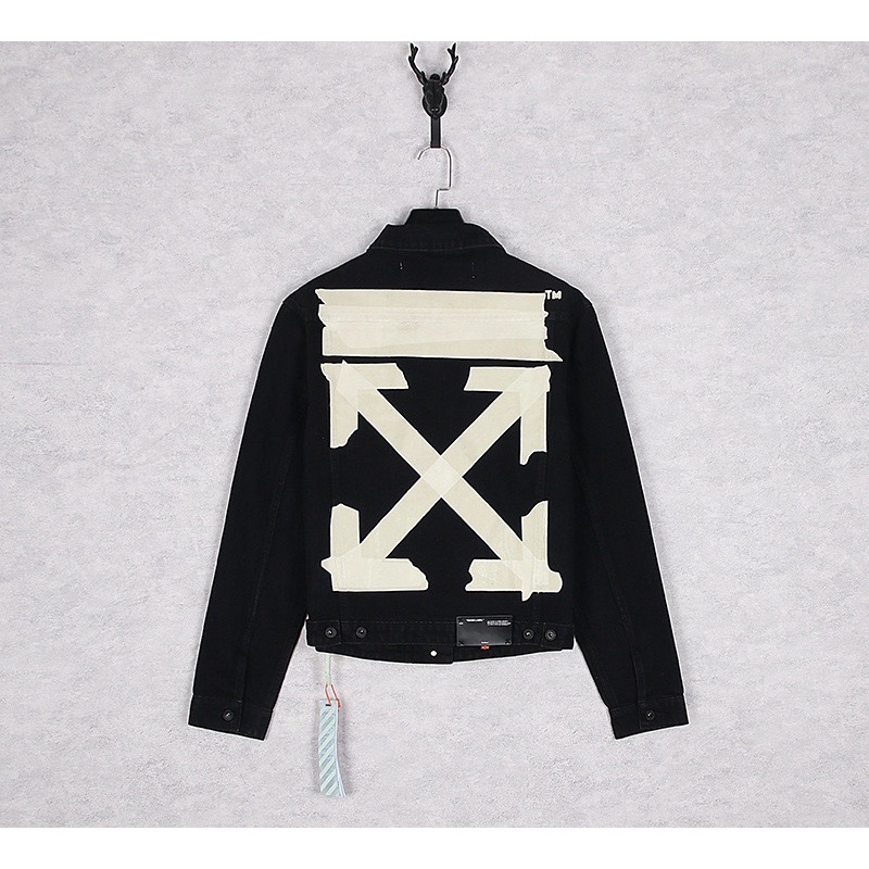 ⚡️⚡️ Áo Bò Off-White ss20 / Off-White Denim Jacket Black-Áo khoác Off-White Đen/Denim Jacket Off- White