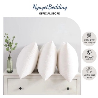 Ruột gối nằm bông hạt cao cấp, Gối bông gòn cao cấp 45x65cm - Nguyệt Bedding