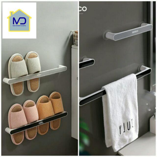 Kệ để dép, treo khăn dính thông minh dính cường lực