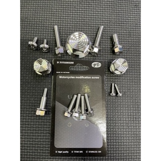 Ốc Chảng Ba Salaya inox 304 xe Satria/Raider/Sonic bộ 3 con
