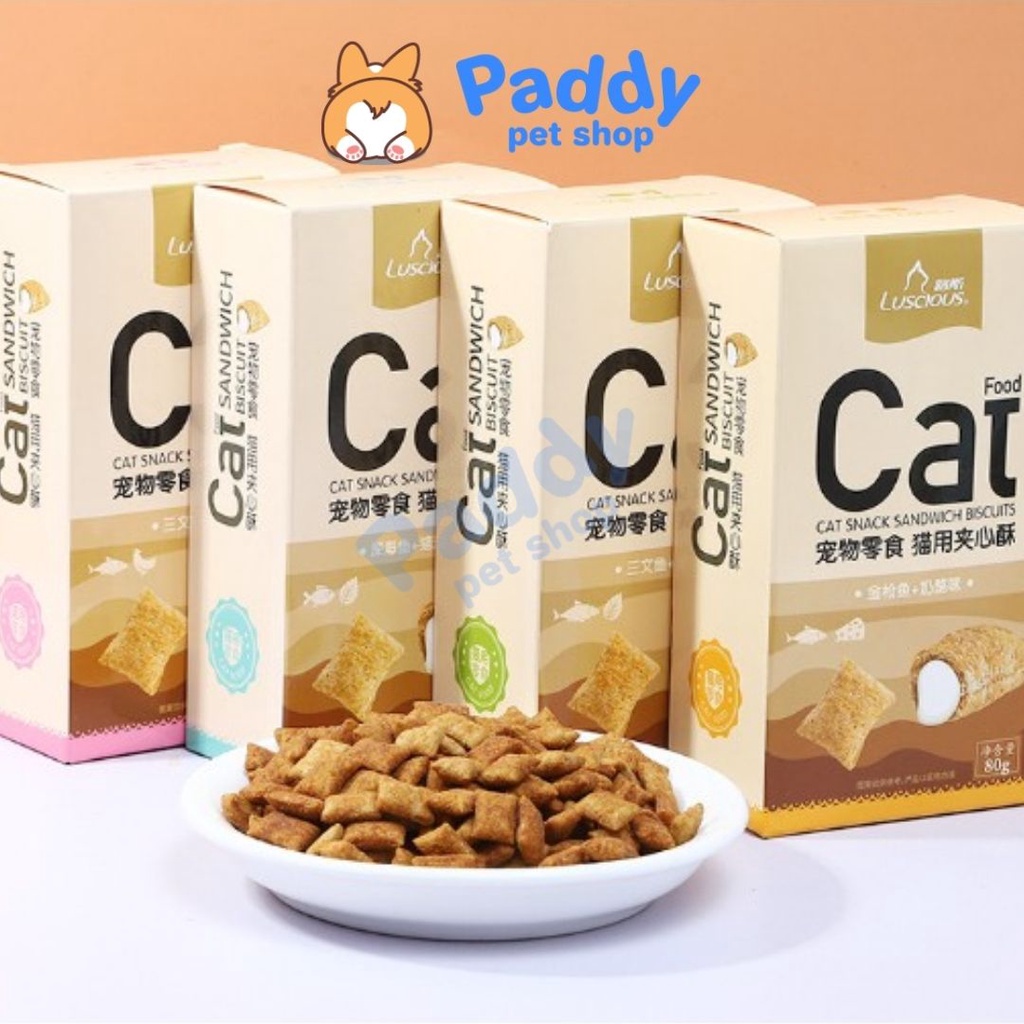 Bánh Quy Catnip Biscuits Tiêu Búi Lông &amp; Giảm Hôi Miệng Cho Mèo 40g