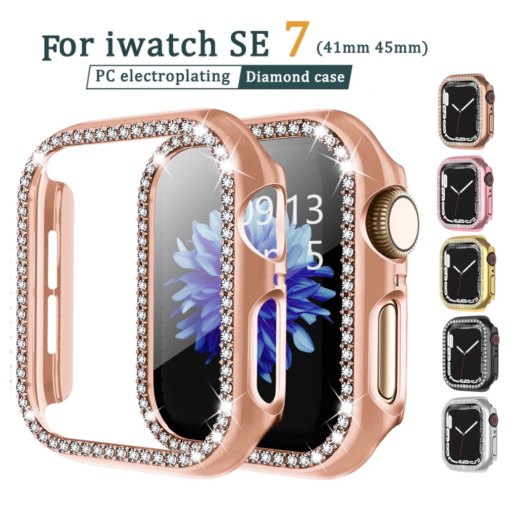 Ốp Bảo Vệ Mặt Đồng Hồ Thông Minh Apple Watch Series 7 6 5 4 3 41mm 45mm 38mm 40mm 42mm 44mm 7