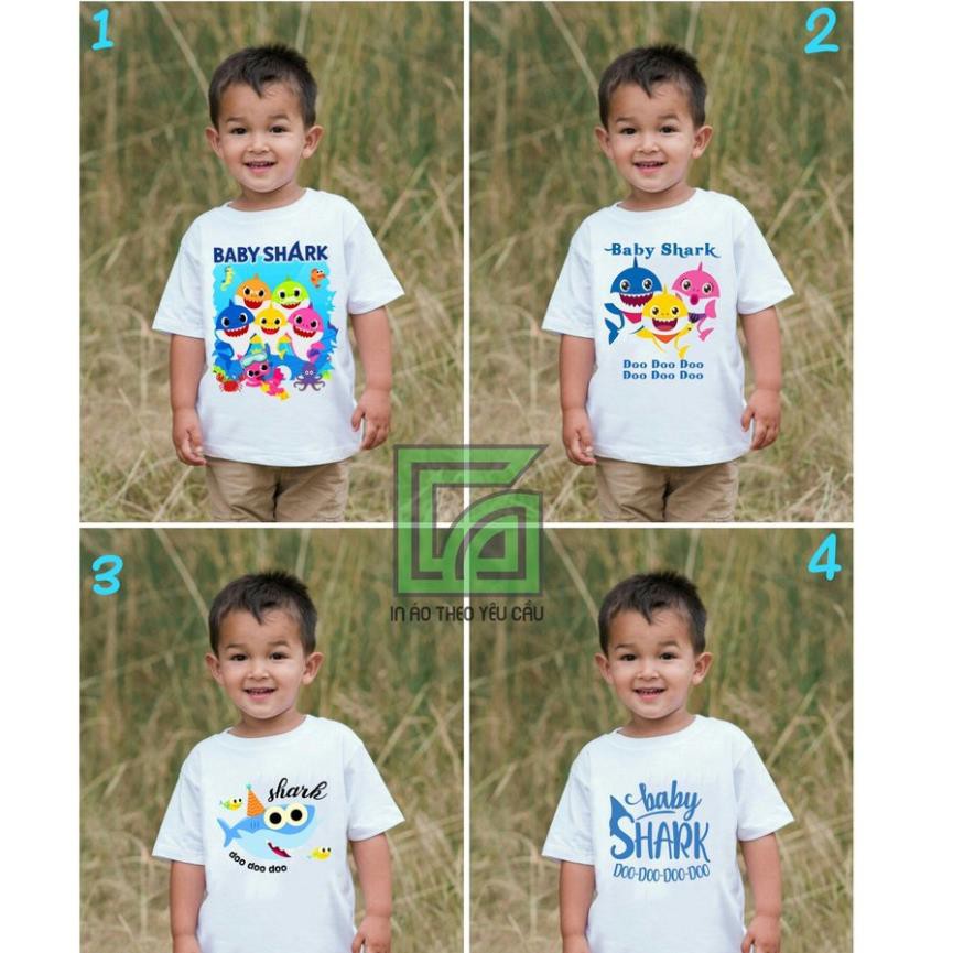 HOT - 4 mẫu áo thun trẻ em baby shark mẫu mới in tại shop