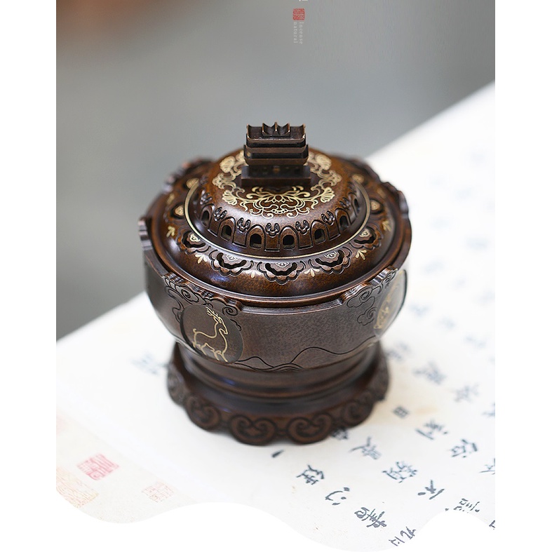 LƯ HƯƠNG XÔNG TRẦM, ĐỐT TRẦM BẰNG ĐỒNG NGUYÊN CHẤT