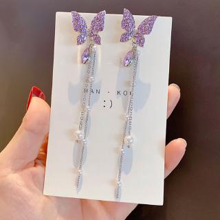 Luxurious Stone Butterfly Earrings For Women
