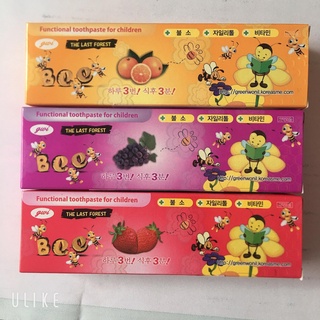 kem đánh răng trẻ em HÀN QUỐC Bee hương trái cây 90g ( cam,dâu,nho)