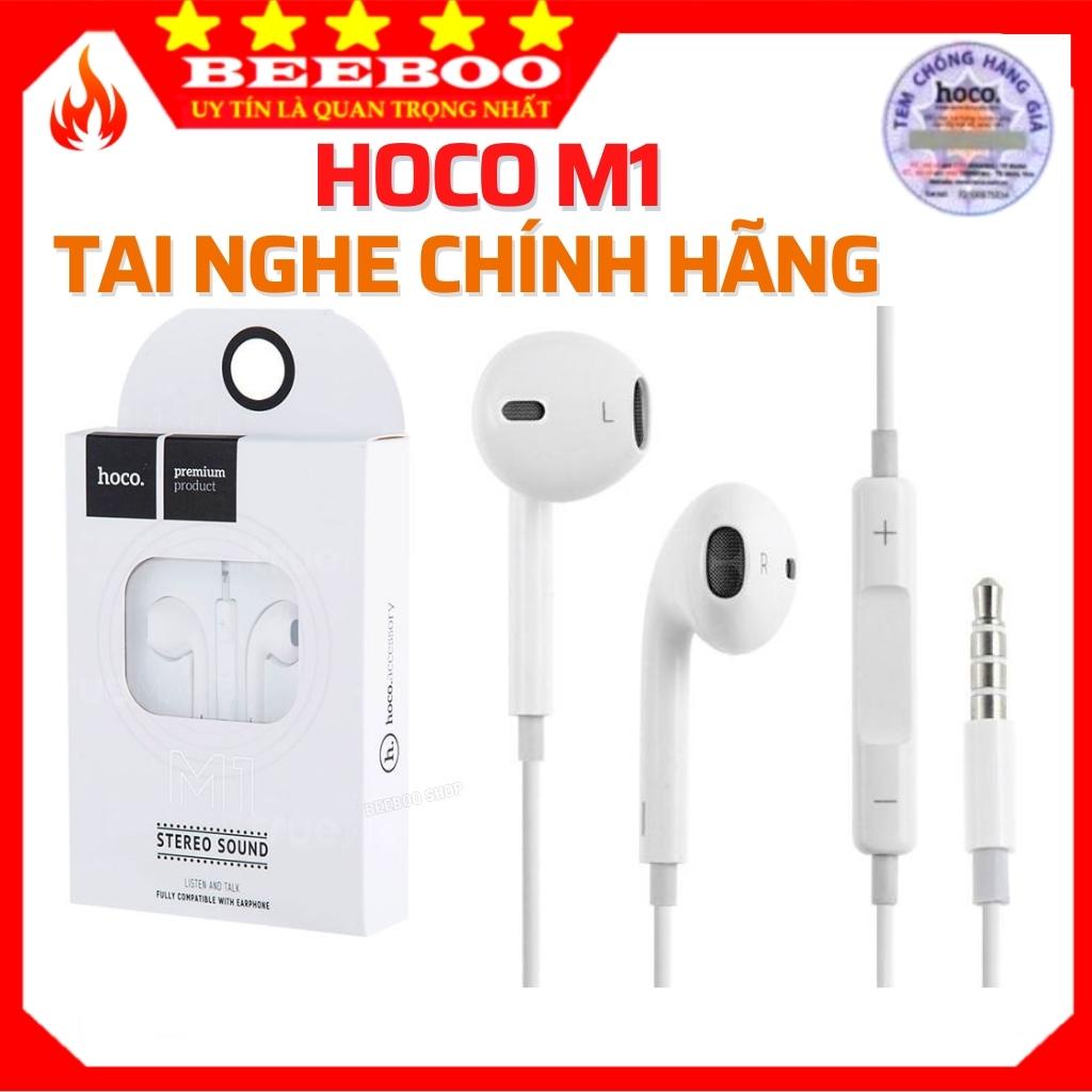 Tai nghe có dây Hoco M1 jack 3.5mm, Nhét tai dùng chơi gaming, Có Mic đàm thoại - Bảo hành 1 đổi 1 - Hàng Chính Hãng