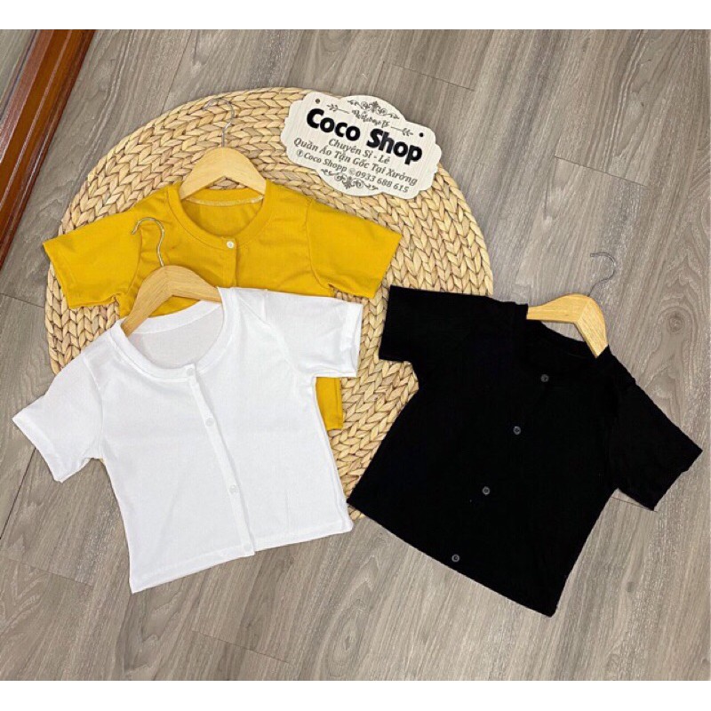 Áo croptop cố định cổ tròn loại cao cấp (100% ảnh thật)