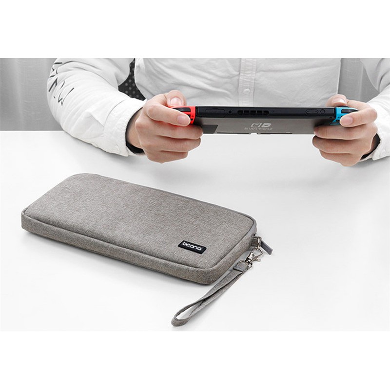 Baona Túi Đựng Máy Chơi Game Nintendo Switch/Switch Lite Mềm Chống Sốc Chống Thấm Nước Kèm 5 Ngăn Đựng Thẻ