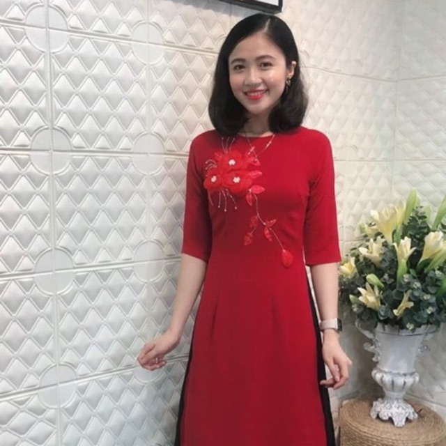 Áo cách tân đỏ/ 1 bộ