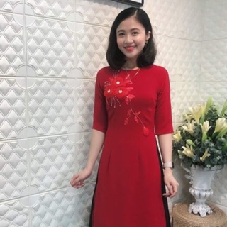 Áo cách tân đỏ/ 1 bộ