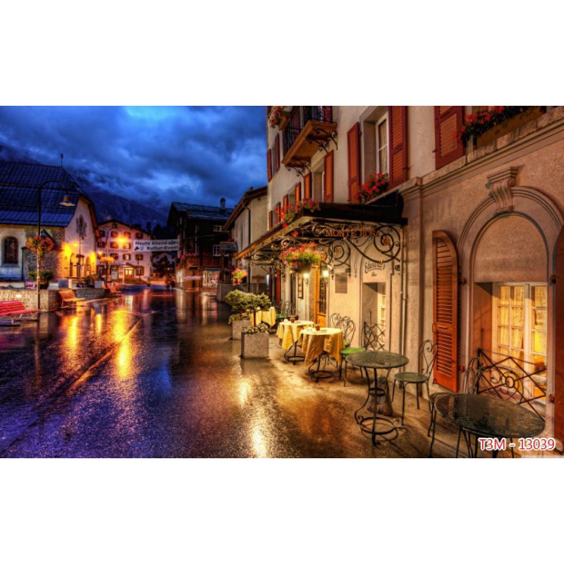 Tranh dán tường 3D trang trí quán trà sữa, ăn vặt nhận in theo yêu cầu liên hệ 0367199384