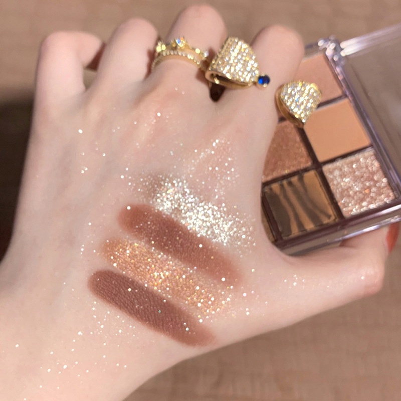 Bảng phấn mắt nội địa trung Dikalu 9 Ô Kim tuyến - Thỏ Beauty