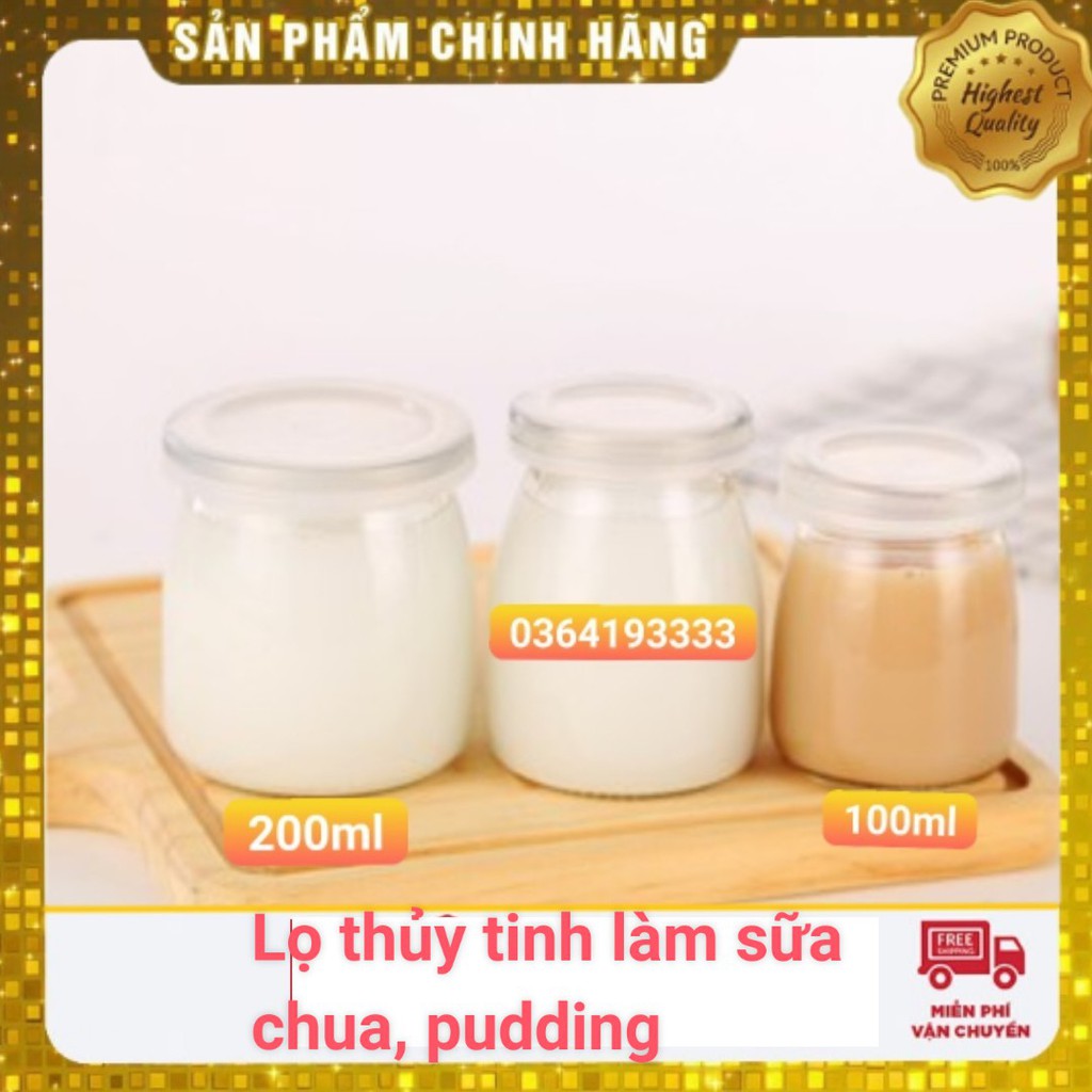 Set12 Hũ Sữa Chua Thủy Tinh 100ml