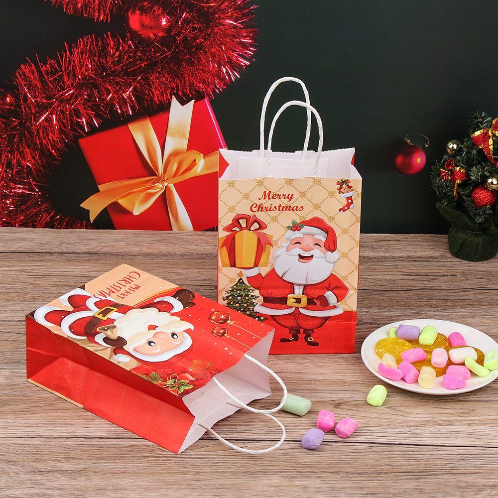 CHOOKEY Set 6 Túi Đựng Quà Giáng Sinh Đa Năng Hình Ông Già Noel / Người Tuyết / Tuần Lộc