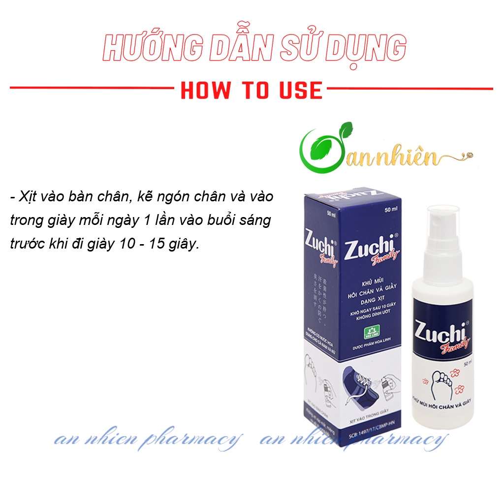 Xịt khử mùi hôi chân và giày Zuchi Family