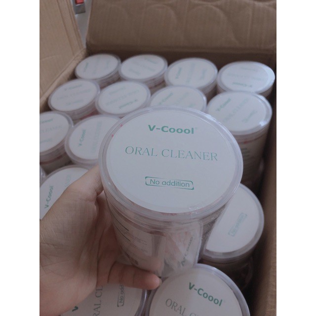 Hộp 30 que rơ lưỡi vcool giúp vệ sinh răng miệng cho bé