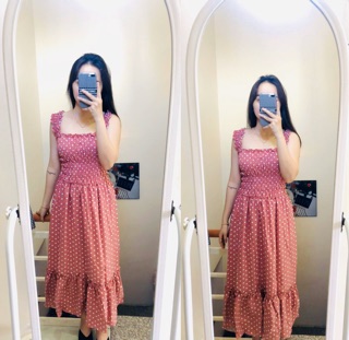 Đầm maxi bi mẹ bé