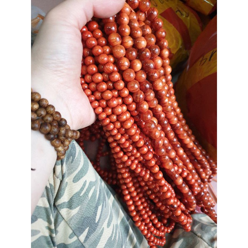 Tràng 108 hạt huyết long thấu quang 6li, 8li, 10li, 12li