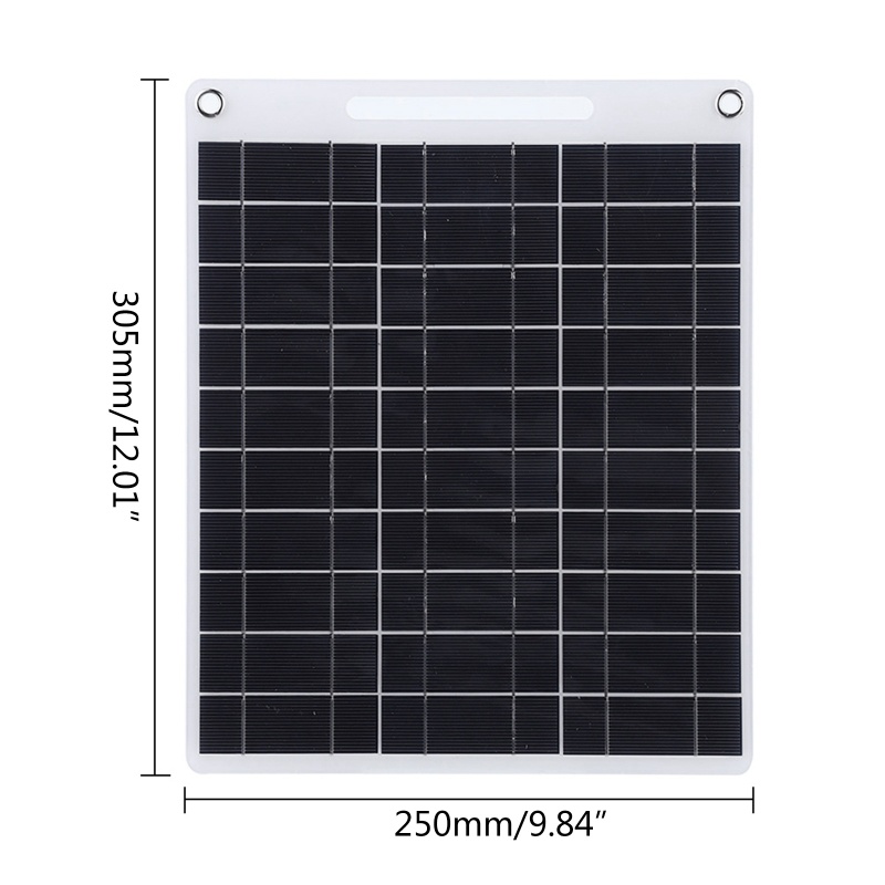 Tấm Sạc Pin Năng Lượng Mặt Trời LIDU1 40W 12V Hai Cổng USB 5V Tiện Dụng