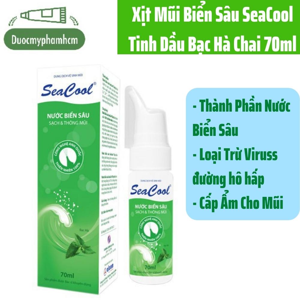 Nước biển sâu Seacool Bạc hà - nước xịt thông mũi 70ml