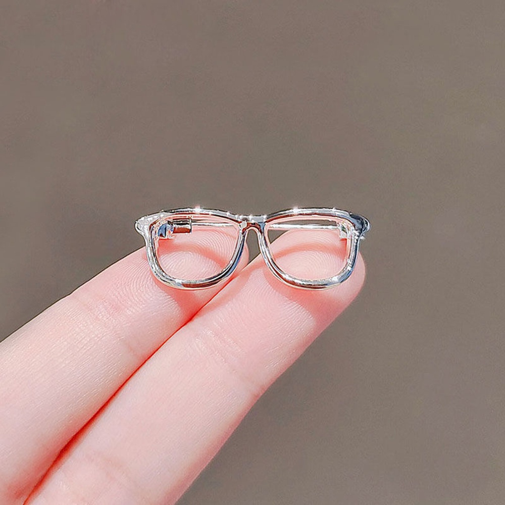 Ghim Cài Áo Hình Mắt Kính Đơn Giản Bằng Hợp Kim Dành Cho Giới Trẻ